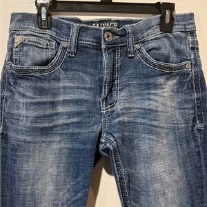 Buckle Salvage Havoc Denim Blue Jeans. Distressed Straight Slim Fit 32R